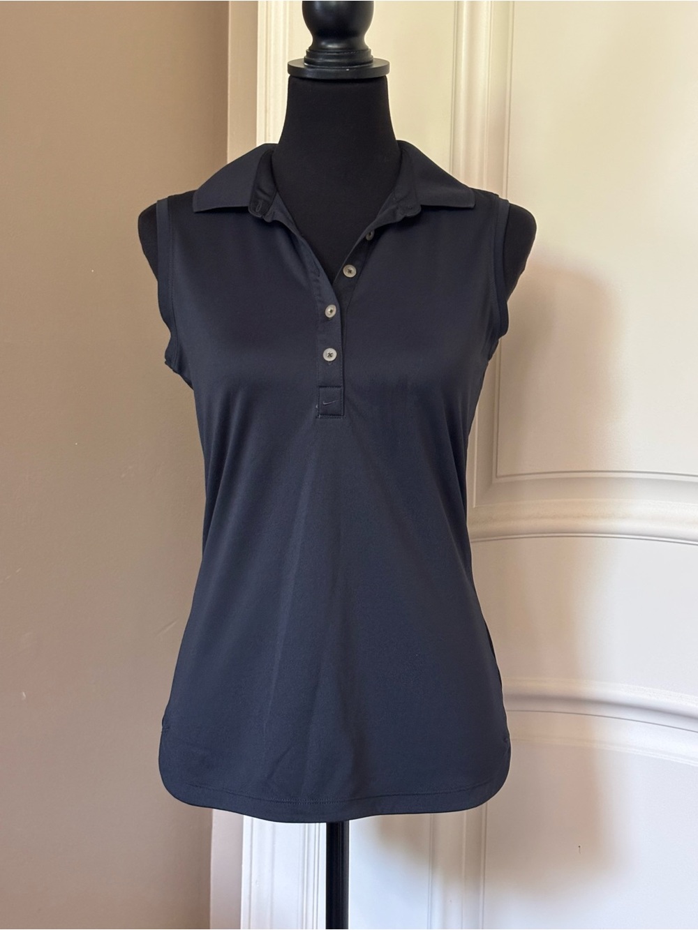Nike Golf Dri-FIT Women’s Black Sleeveless Polo Shirt Size Small Athletic